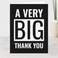 Black Minimalist Large Text A Very Big Thank You