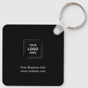 Black Minimalist Modern Business Promotional  Keychain