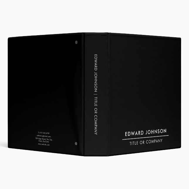 Black Minimalist Modern Professional Binder (Background)