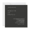 Black Minimalist Modern Square Wedding