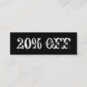 Black minimalist modern vintage discount card