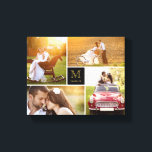 Black Minimalist Monogram Wedding 4 Photo Collage Canvas Print<br><div class="desc">Designed by fat*fa*tin. Easy to customize with your own text,  photo or image. For custom requests,  please contact fat*fa*tin directly. Custom charges apply.

www.zazzle.com/fat_fa_tin
www.zazzle.com/color_therapy
www.zazzle.com/fatfatin_blue_knot
www.zazzle.com/fatfatin_red_knot
www.zazzle.com/fatfatin_mini_me
www.zazzle.com/fatfatin_box
www.zazzle.com/fatfatin_design
www.zazzle.com/fatfatin_ink</div>