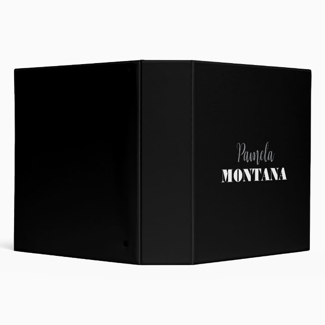 Black Minimalist Personal Modern Binder (Background)