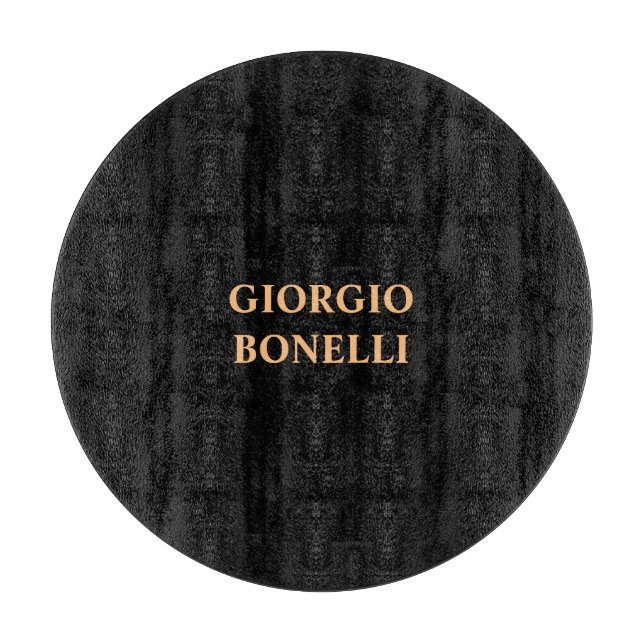 Black Minimalist Personal Modern Cutting Board (Front)