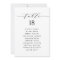 Black Minimalist Script Wedding Table Seating