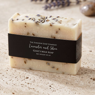 Black Minimalist Soap Belly Band Invitation Belly Band