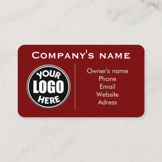 BLACK MINIMALIST STANDARD BUSINESS CARD  (Back)