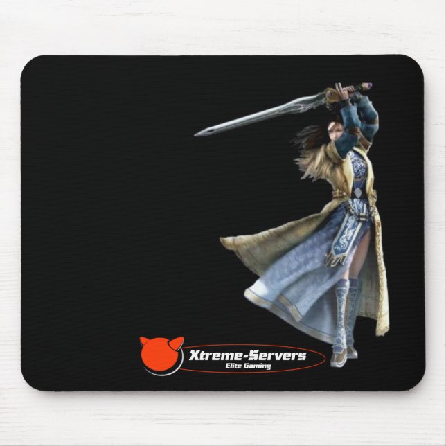 black mirgirl mat mouse pad (Front)