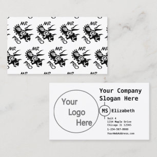 Black Mister Pro Triceratops Skilled Ancient Business Card