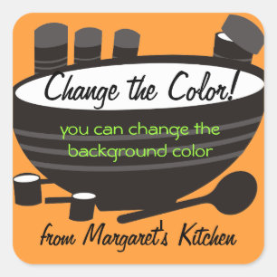Black mixing bowl cannisters baking gift tag label
