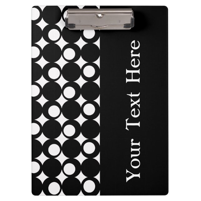Black Mod Ball Design with custom text Clipboard (Front)