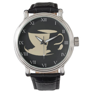 Black Mod Coffee Cup Watch