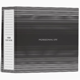 Black Modern Abstract Pattern Custom Decorative 3  Binder
