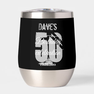 Black Modern Bold 50th Birthday Personalized 