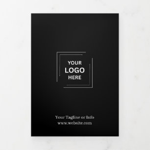 Black Modern Branded Folded Business Brochure 