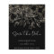 black modern budget gold florals save the date