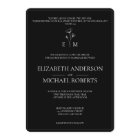 Black Modern Catholique Mariage Invitations Code Q