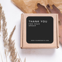 Black Modern Custom Business Thank You
