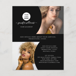 Black Modern Custom Photo Logo Promotional Flyer