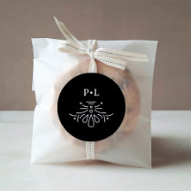 Black Modern Deco | Elegant Monogram Wedding