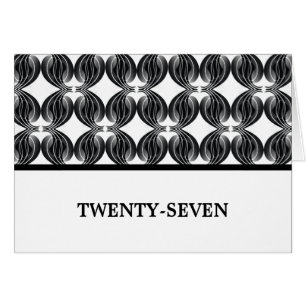 Black Modern Deco Table Number Card