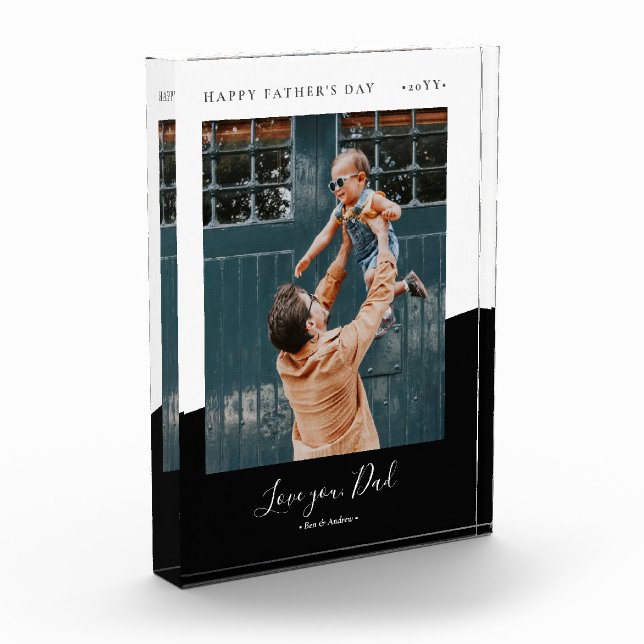 Black | Modern Father's day gift Photo Collage (Left)