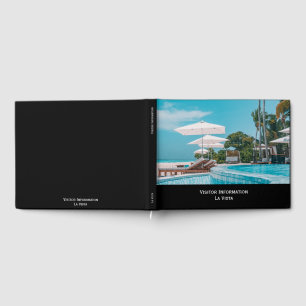 Black Modern Guest Book Custom Vacation Rental