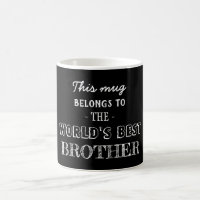 Black Modern Minimal Gift Belongs Best Brother