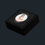 Black Modern Minimalist Mis XV Años Circle Photo Gift Box<br><div class="desc">Create your own personalized black border photo keepsake gift box for your her 15th birthday. Customize the solid black background colour or the white text colour to match your photo. If you change the font type or size, you can fine tune the curvature of the text in small increments. Have...</div>