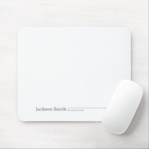 Black modern minimalist personalized name mouse pad