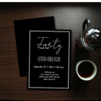 Black Modern Minimalistic 40th Birthday