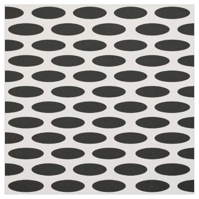 Black Modern Oval at Emporiomoffa Fabric (Swatch)