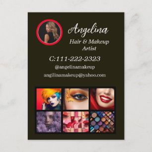 Black Modern photo makeup artist  Postcard