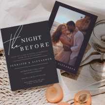 Black Modern Photo Rehearsal Dinner Night 