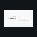 Black Modern Serif Typography Minimalist Business Card<br><div class="desc">Minimalist and classic business card featuring serif typography. Personalize by adding your name,  business and details. This black minimalist business card is perfect for various businesses.</div>