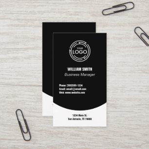 Black Modern Simple Business Card