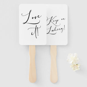 Black Modern Simple Script Say Yes To The Dress Hand Fan