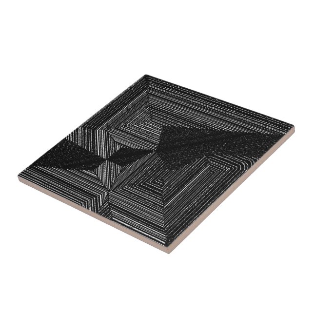 Black modern style lineart tile (Side)
