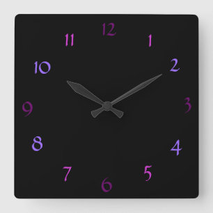 Black Modern Wall Clock