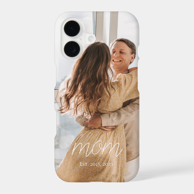 Black Mom Established Script Photo Case-Mate (Back)