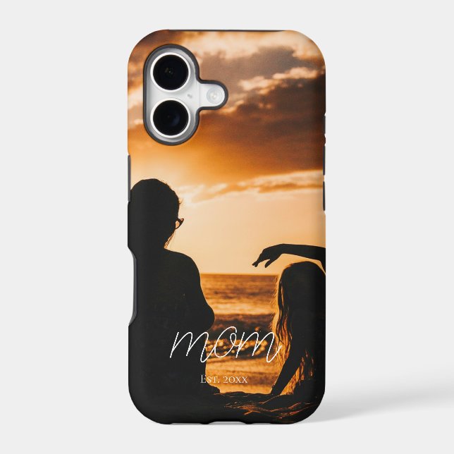 Black Mom Established Script Photo Case-Mate (Back)