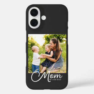 Black Mom Established Script Photo Case-Mate iPhone 16 Case