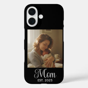 Black Mom Established Script Photo Case-Mate iPhone 16 Case