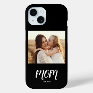 Black Mom Established Script Photo Case-Mate iPhon iPhone 15 Case