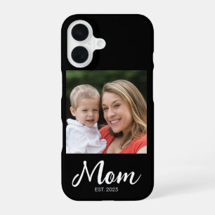 Black Mom Established Script Photo Case-Mate iPhone 16 Case