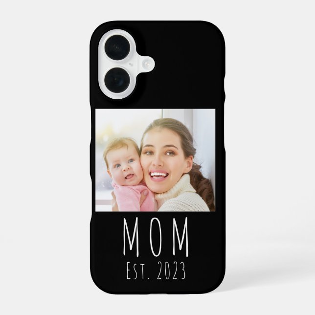 Black Mom Established Script Photo Case-Mate  iPhone 16 Case (Back)
