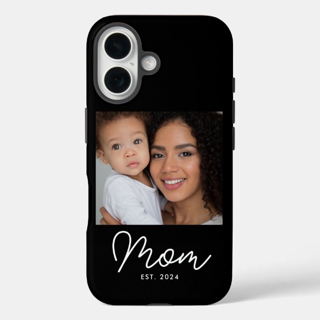 Black Mom Established Script Photo  Case-Mate iPhone Case (Back)