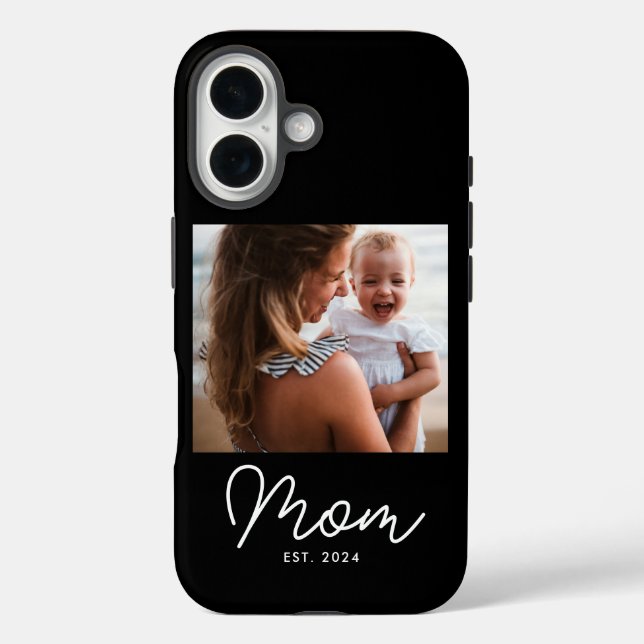 Black Mom Established Script Photo  Case-Mate iPhone Case (Back)
