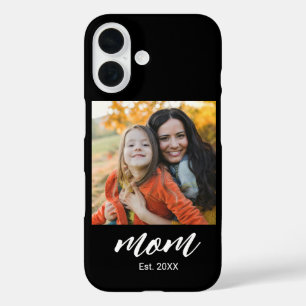 Black Mom Established Script Photo iPhone 16 Case