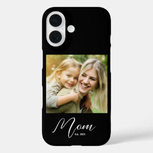Black Mom Established Script Photo Case-Mate iPhone 16 Case